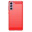 Чехол-накладка Carbon Fibre для Samsung Galaxy S21 FE (красный)