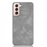 Кожаная накладка-чехол для Samsung Galaxy S21 (серый)