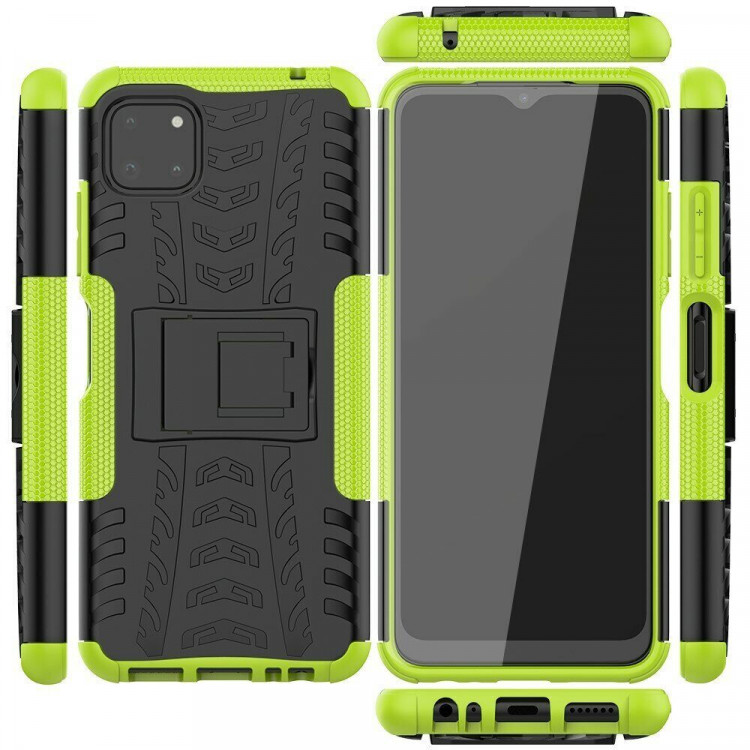 Чехол Hybrid Armor для Samsung Galaxy A22s 5G (черный + зеленый)
