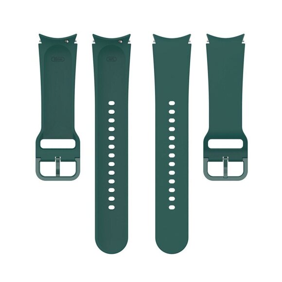 Силиконовый ремешок для Samsung Galaxy Watch 5 / Watch 5 Pro (темно-зеленый) Силиконовый ремешок для Samsung Galaxy Watch 5 / Watch 5 Pro (темно-зеленый)