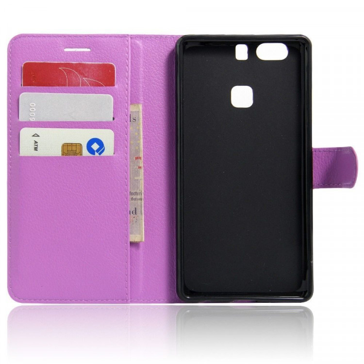 Чехол с визитницей для Huawei P9 Plus (фиолетовый)