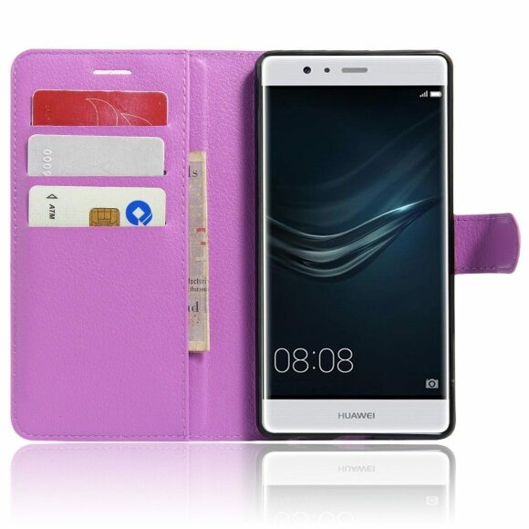 Чехол с визитницей для Huawei P9 Plus (фиолетовый)
