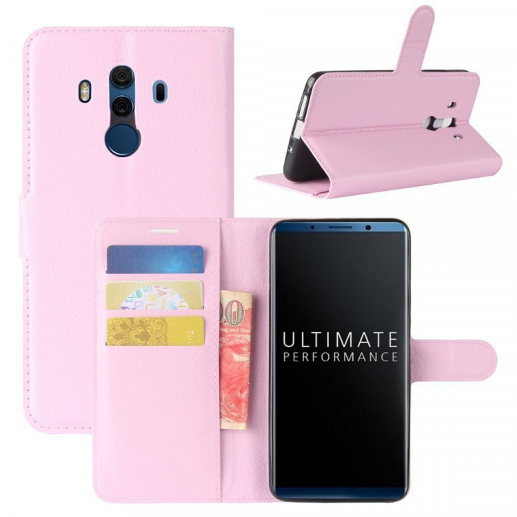 Чехол с визитницей для Huawei Mate 10 Pro (розовый)