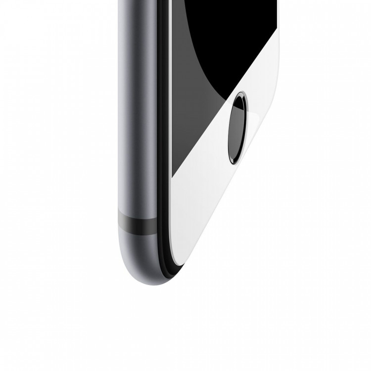 Защитное стекло 3D для iPhone 7 / iPhone 8 / iPhone SE (2020) (белая окантовка)