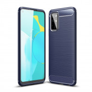 Чехол-накладка Carbon Fibre для Honor 30S (CDY-AN90) (темно-синий)