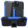 Чехол Hybrid Armor для iPhone 12 / iPhone 12 Pro (черный + голубой)