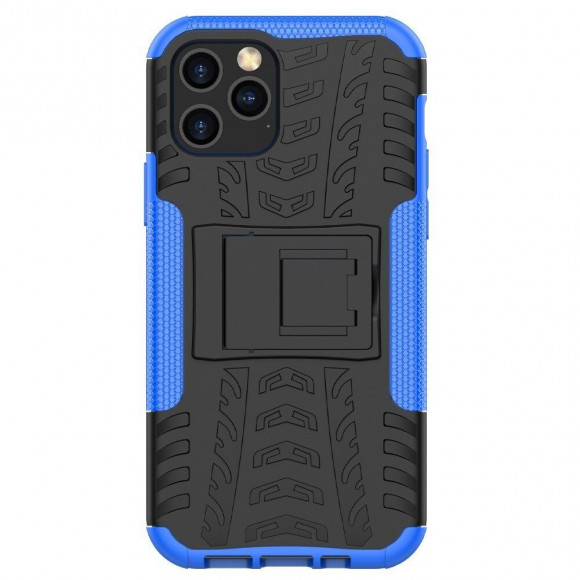 Чехол Hybrid Armor для iPhone 12 / iPhone 12 Pro (черный + голубой)