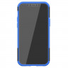 Чехол Hybrid Armor для iPhone 12 / iPhone 12 Pro (черный + голубой)