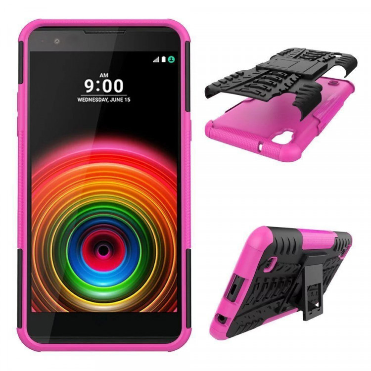 Чехол Hybrid Armor для LG X Power K220DS (черный + розовый)