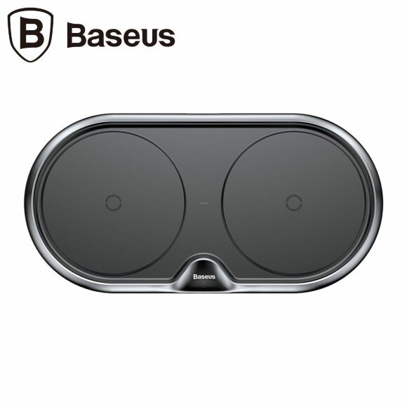 Двойное беспроводное зарядное устройство Baseus Dual Positions (черный) Двойное беспроводное зарядное устройство Baseus Dual Positions (черный)