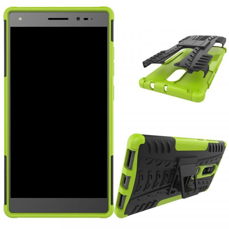 Чехол Hybrid Armor для Lenovo Phab 2 Plus (черный + зеленый)