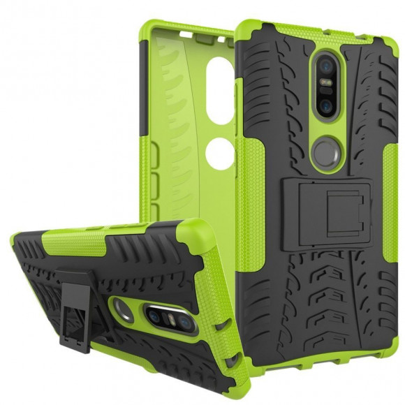 Чехол Hybrid Armor для Lenovo Phab 2 Plus (черный + зеленый)