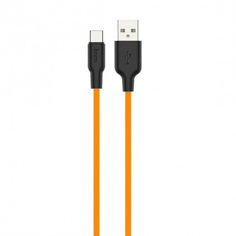 Кабель Hoco X21 Plus Silicone Type-C (оранжевый)