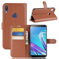 Чехол с визитницей для Asus Zenfone Max Pro (M1) ZB601KL / ZB602KL (коричневый) Чехол с визитницей для Asus Zenfone Max Pro (M1) ZB601KL / ZB602KL (коричневый)