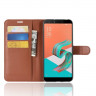 Чехол с визитницей для Asus ZenFone 5 Lite ZC600KL (коричневый)