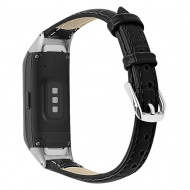 Кожаный ремешок Crocodile Design для Samsung Galaxy Fit E SM-R375 (черный)