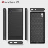 Чехол-накладка Carbon Fibre для Sony Xperia XA1 (черный)