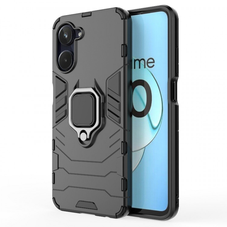 Чехол Armor Ring Holder для Realme 10 (черный)