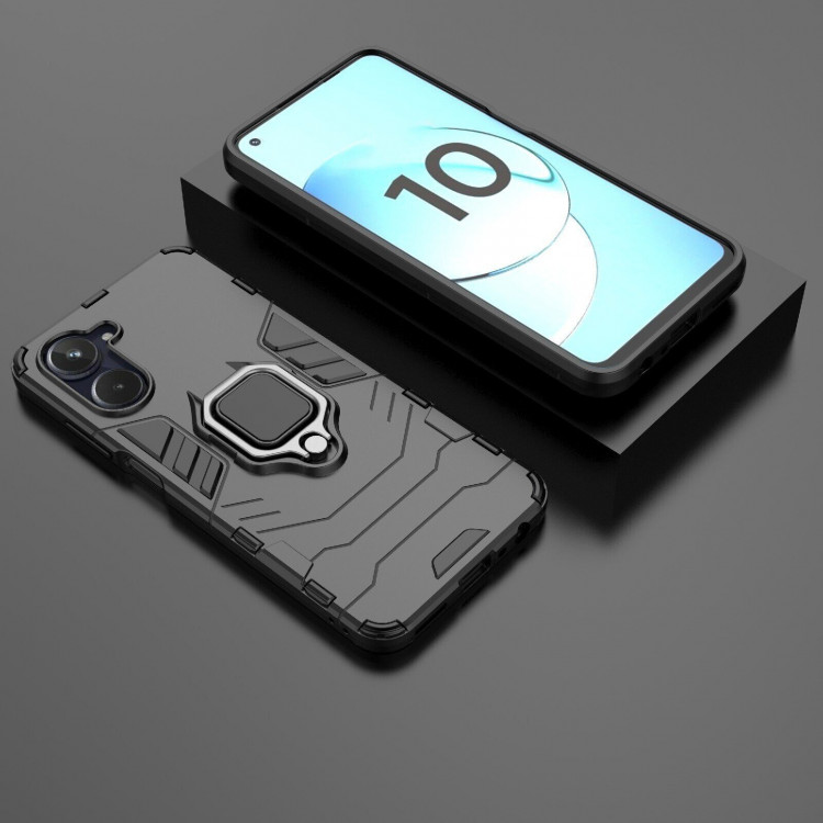 Чехол Armor Ring Holder для Realme 10 (черный)