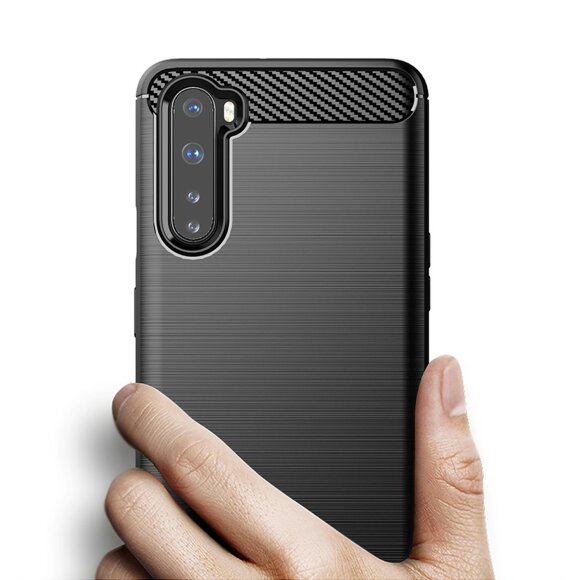 Чехол-накладка Carbon Fibre для OnePlus Nord (черный) Чехол-накладка Carbon Fibre для OnePlus Nord (черный)