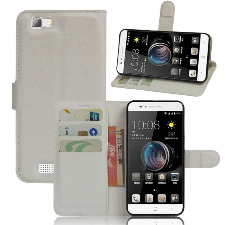 Чехол с визитницей для ZTE Blade A610 (белый)