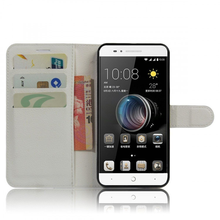 Чехол с визитницей для ZTE Blade A610 (белый)