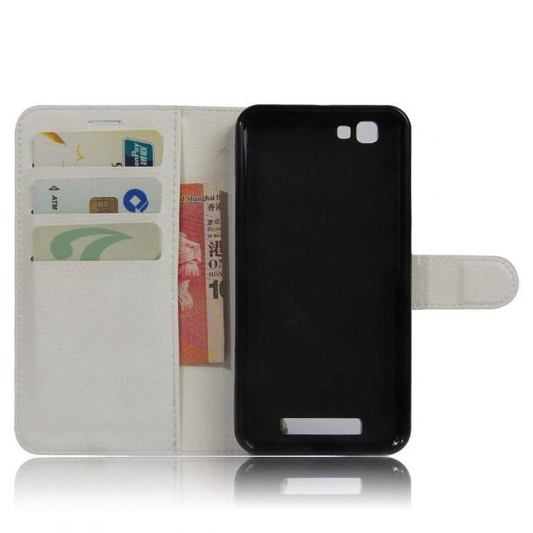 Чехол с визитницей для ZTE Blade A610 (белый)