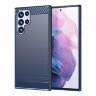 Чехол-накладка Carbon Fibre для Samsung Galaxy S23 Ultra (темно-синий)