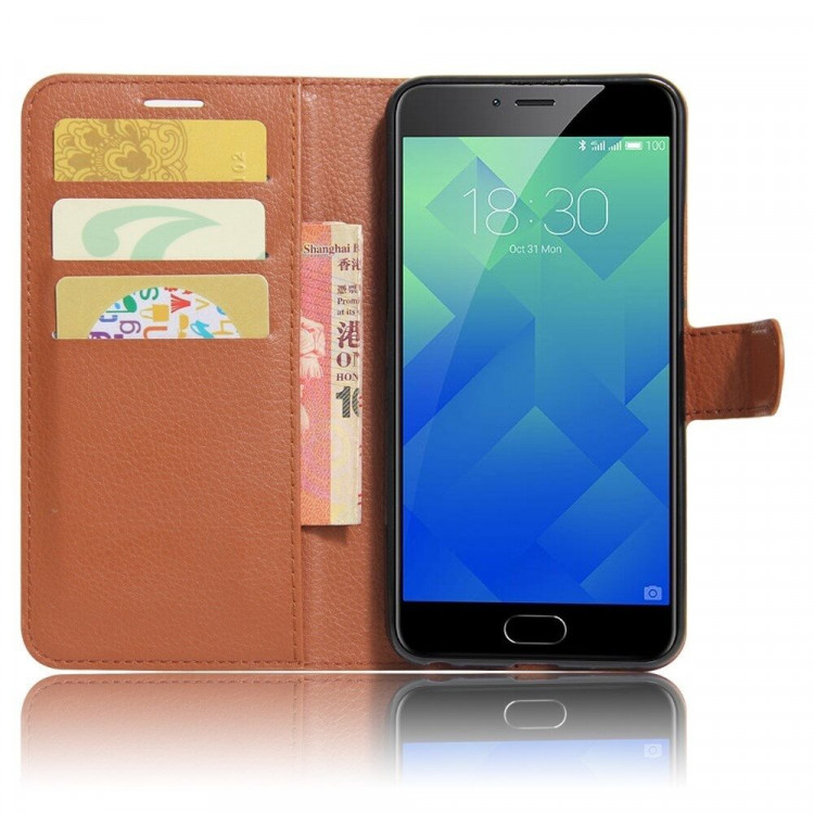 Чехол с визитницей для Meizu M5 Note (коричневый)