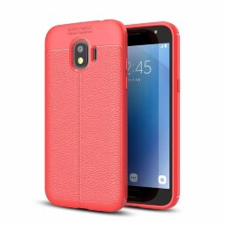 Чехол-накладка Litchi Grain для Samsung Galaxy J2 Pro 2018 (красный)