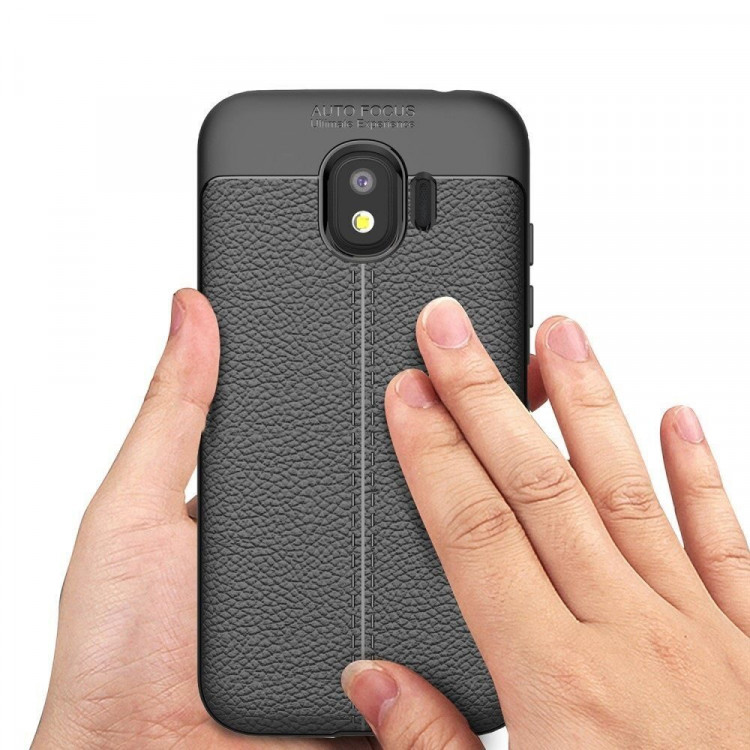 Чехол-накладка Litchi Grain для Samsung Galaxy J2 Pro 2018 (красный)