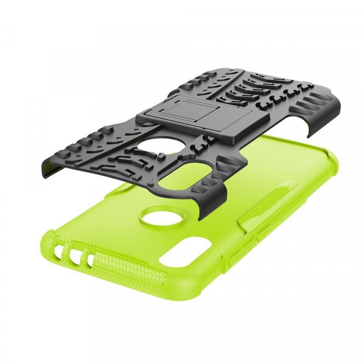 Чехол Hybrid Armor для Xiaomi Redmi 7 / Redmi Y3 (черный + зеленый)