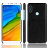 Чехол Litchi Texture для Xiaomi Redmi Note 5 / 5 Pro (черный)