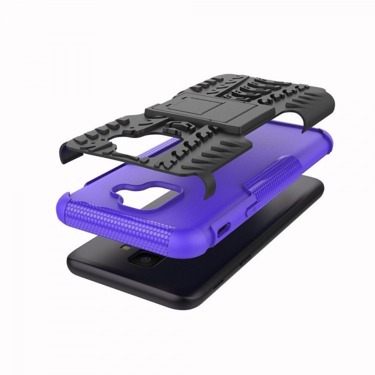 Чехол Hybrid Armor для Samsung Galaxy A6 (черный + фиолетовый)
