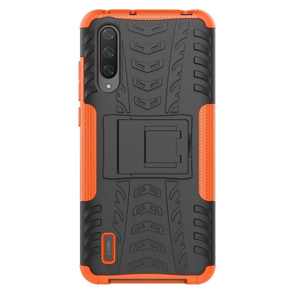 Чехол Hybrid Armor для Xiaomi Mi CC9 / Xiaomi Mi 9 Lite (черный + оранжевый)