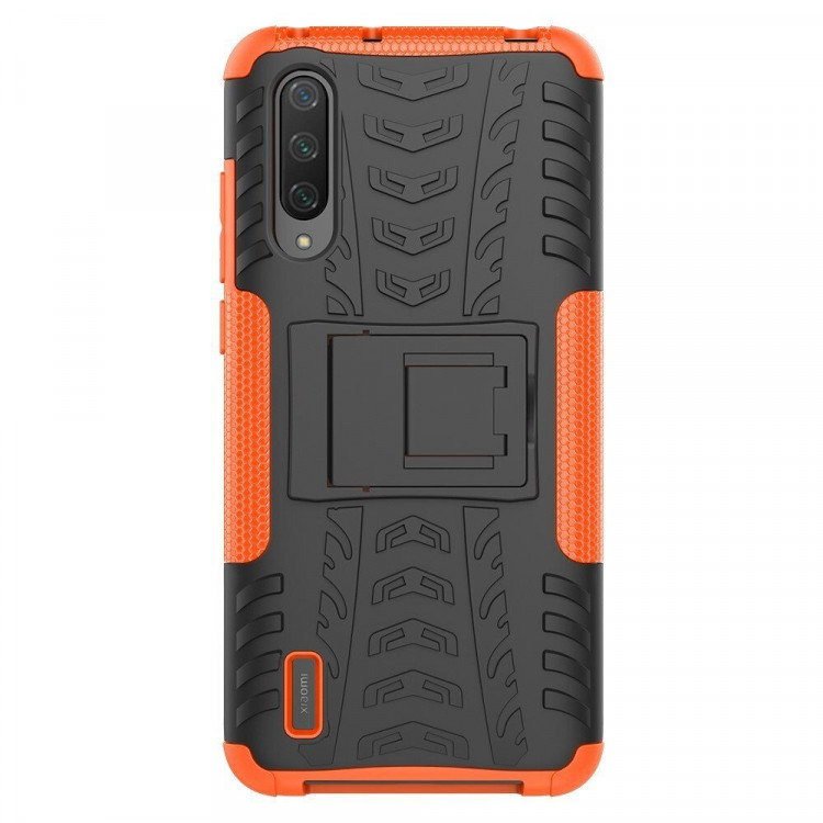 Чехол Hybrid Armor для Xiaomi Mi CC9 / Xiaomi Mi 9 Lite (черный + оранжевый)