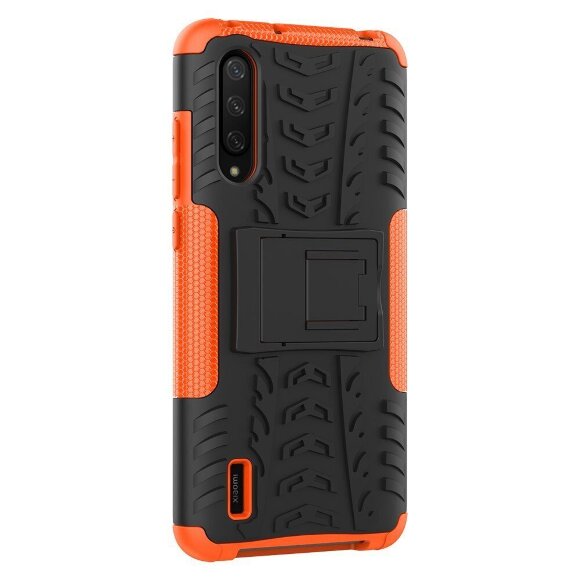 Чехол Hybrid Armor для Xiaomi Mi CC9 / Xiaomi Mi 9 Lite (черный + оранжевый)