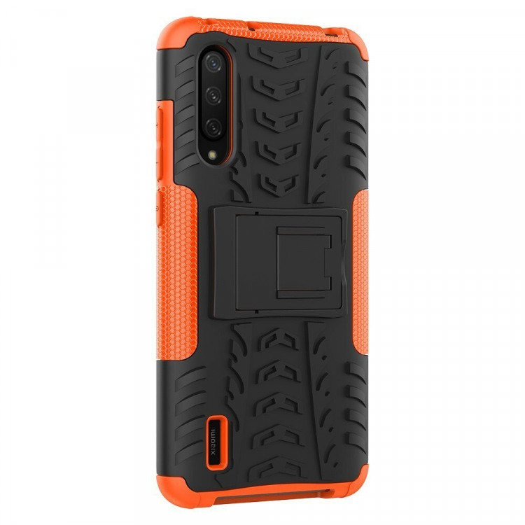 Чехол Hybrid Armor для Xiaomi Mi CC9 / Xiaomi Mi 9 Lite (черный + оранжевый)