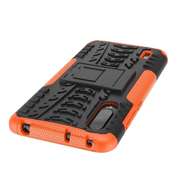 Чехол Hybrid Armor для Xiaomi Mi CC9 / Xiaomi Mi 9 Lite (черный + оранжевый)