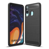 Чехол-накладка Carbon Fibre для Samsung Galaxy A60 / Galaxy M40 (черный)