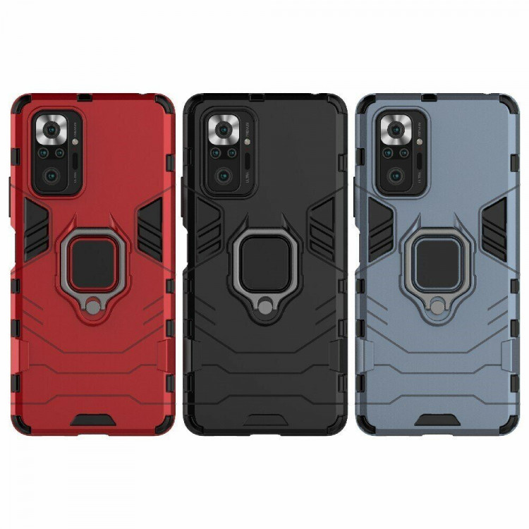 Чехол Armor Ring Holder для Xiaomi Redmi Note 10 Pro (красный)