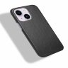 Кожаная накладка-чехол для iPhone 14 Plus (черный)
