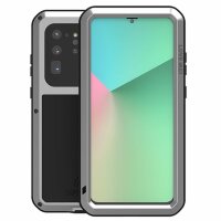 Гибридный чехол LOVE MEI для Samsung Galaxy S20 Ultra (серебряный)