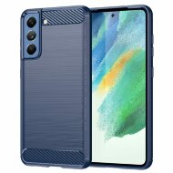 Чехол-накладка Carbon Fibre для Samsung Galaxy S21 FE (темно-синий) Чехол-накладка Carbon Fibre для Samsung Galaxy S21 FE (темно-синий)