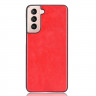 Кожаная накладка-чехол для Samsung Galaxy S21 (красный)