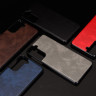 Кожаная накладка-чехол для Samsung Galaxy S21 (красный)
