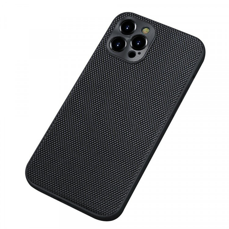 Чехол с текстурой нейлона для iPhone 14 (черный)