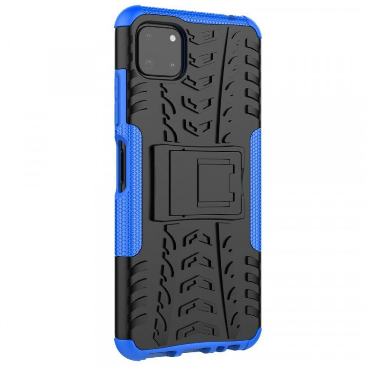 Чехол Hybrid Armor для Samsung Galaxy A22s 5G (черный + голубой)