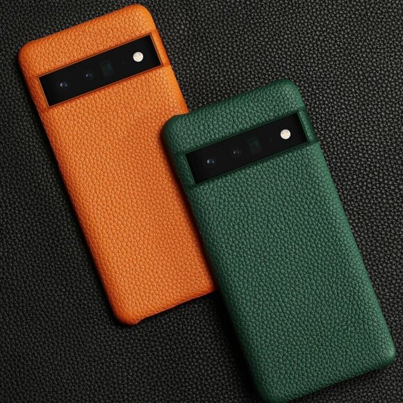 Кожаный чехол Cowhide для Google Pixel 6 Pro (зеленый) Кожаный чехол Cowhide для Google Pixel 6 Pro (зеленый)