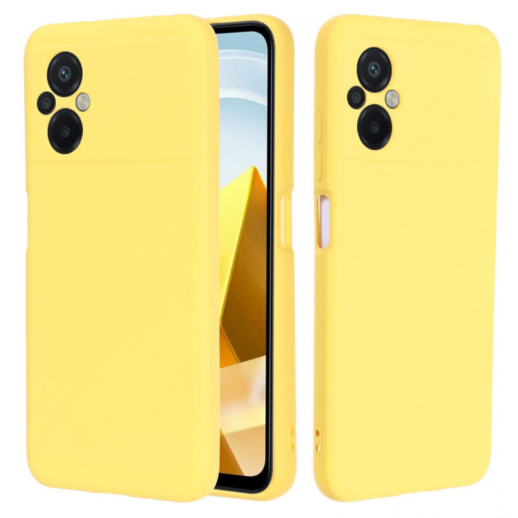 Силиконовый чехол Mobile Shell для Xiaomi Poco M5 4G (желтый)